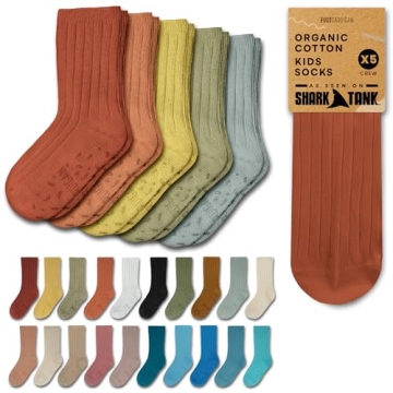 Non-Slip Kids Organic Cotton Socks for Safe Adventures