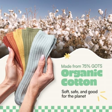 Non-Slip Kids Organic Cotton Socks for Safe Adventures