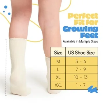 Non-Slip Kids Organic Cotton Socks for Safe Adventures