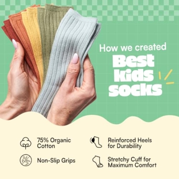 Non-Slip Kids Organic Cotton Socks for Safe Adventures