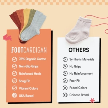 Non-Slip Kids Organic Cotton Socks for Safe Adventures