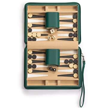 Compact Magnetic Backgammon Set - Stylish Travel Game