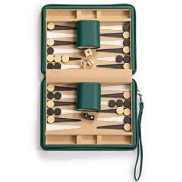 Compact Magnetic Backgammon Set - Stylish Travel Game