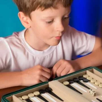 Compact Magnetic Backgammon Set - Stylish Travel Game