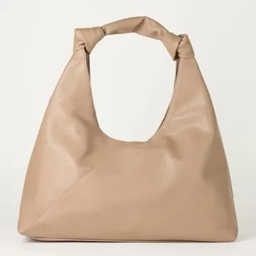 The Drop Women's Mackenzie Knotted Hobo Tote, Light Beige, One Size