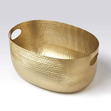 American Metalcraft Gold Hammered Aluminum Beverage Tub - 320-Ounce Capacity, Elegant Party Serving ...