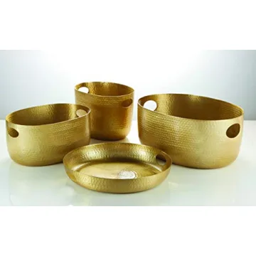 Gold Hammered Aluminum Beverage Tub for Stylish Events