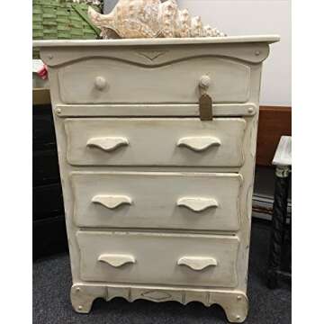 Retique It Chalk Furniture Paint by Renaissance DIY, Wax Kit, 02 Ivory Tower-Antique White, 32 Ounces,7