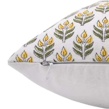 Stylish Fabritual Block Print Throw Pillow Cover for Home or Office