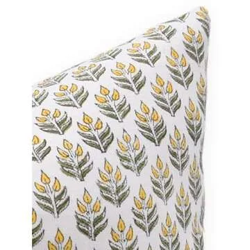 Stylish Fabritual Block Print Throw Pillow Cover for Home or Office