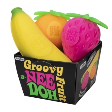 Schylling NeeDoh Groovy Fruit Sensory Fidget Toy Stress Relief