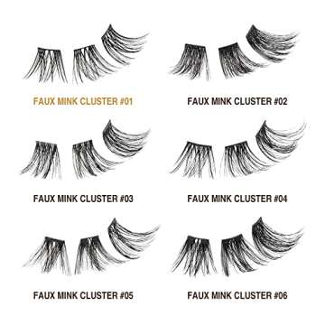 VLuxe Extended Collection: DIY Eyelash Extension Demi Extended - Featherlight Synthetic Reusable Artificial Eyelashes Multipack Lash Clusters