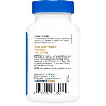Nutricost Probiotic Complex 10 Billion CFU Non-GMO 60 Capsules