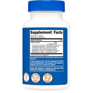 Nutricost Probiotic Complex 10 Billion CFU Non-GMO 60 Capsules
