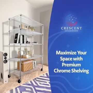 4000 LBS Heavy Duty 5-Tier Metal Shelving Unit with Wheels