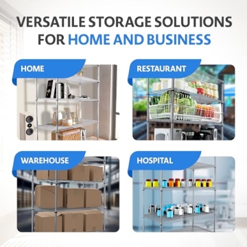 4000 LBS Heavy Duty 5-Tier Metal Shelving Unit with Wheels