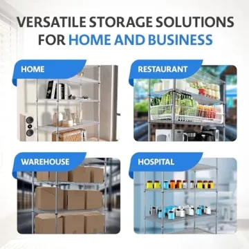 4000 LBS Heavy Duty 5-Tier Metal Shelving Unit with Wheels