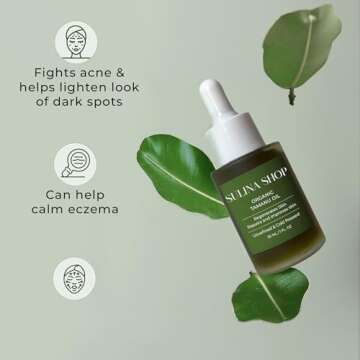 Tamanu Oil Organic for Skin, 100% Pure, Cold Pressed, Unrefined, Cruelty-Free, Hydrating, Moisturizing Tamanu Oil for Face Skincare, Haircare, Soothes Irritation, Reduces Scars and Acne, All Skin Type