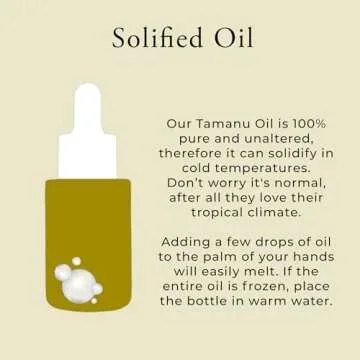 Tamanu Oil Organic for Skin, 100% Pure, Cold Pressed, Unrefined, Cruelty-Free, Hydrating, Moisturizing Tamanu Oil for Face Skincare, Haircare, Soothes Irritation, Reduces Scars and Acne, All Skin Type
