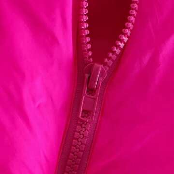 KEOMUD Women's Winter Crop Vest Lightweight Sleeveless Warm Outerwear Puffer Vest Padded Gilet Rose Red Medium