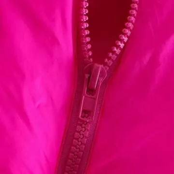 KEOMUD Women's Winter Crop Vest Lightweight Sleeveless Warm Outerwear Puffer Vest Padded Gilet Rose Red Medium