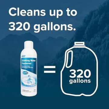 Camco TastePURE Drinking Water Freshener - Prevents Algae and Slime Build Up in Your Drinking Water Tank, Rids Odors and Bad Tastes 16 oz (40206)
