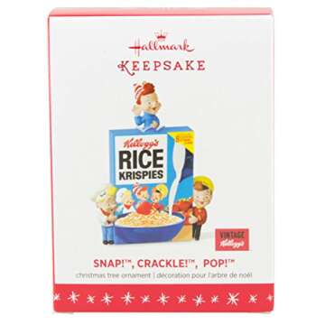 Hallmark 2016 Christmas Ornament Snap, Crackle & Pop Rice Krispies Cereal Ornament