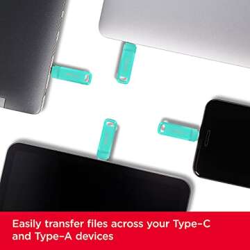 SanDisk 128GB Ultra Dual Drive Go USB Type-C Flash Drive, Mint Green - SDDDC3-128G-G46G
