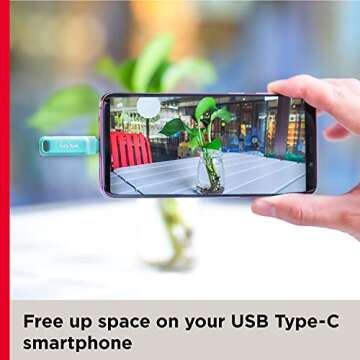 SanDisk 128GB Ultra Dual Drive Go USB Type-C Flash Drive, Mint Green - SDDDC3-128G-G46G