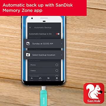 SanDisk 128GB Ultra Dual Drive Go USB Type-C Flash Drive, Mint Green - SDDDC3-128G-G46G