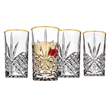Godinger Highball Drinking Glasses Set of 4 - Dublin Crystal