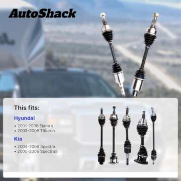 AutoShack Front CV Axle Drive Shaft Neoprene Boots Pair Driver and Passenger Side Replacement for 20...