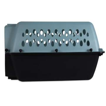 Petmate Fashion Vari Dog Kennel - Portable Crate for Pets 10-20 lbs - Airline-Friendly Pet Carrier - Durable Plastic Shell - For Home and Travel - Made in USA - 24 Inches - Light Blue