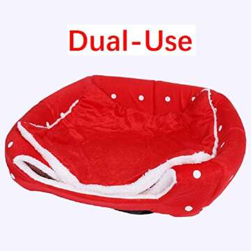 Spring Fever Hamster Guinea Pig Rabbit Dog Cat Chinchilla Hedgehog Bird Small Animal Pet Bed House Hideout Cage Accessorie B Red XS