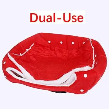 Spring Fever Hamster Guinea Pig Rabbit Dog Cat Chinchilla Hedgehog Bird Small Animal Pet Bed House Hideout Cage Accessorie B Red XS