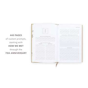 Promptly Journals Couples Love Story Guided Memory Journal