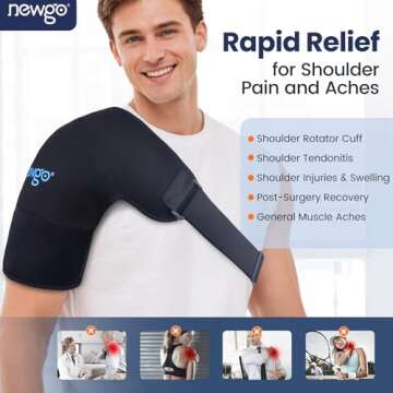 NEWGO Shoulder Ice Pack Rotator Cuff Cold Therapy Wrap