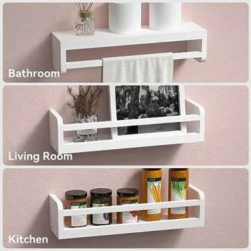 Boswillon Dual-Guard Nursery Book Shelves - Set of 4