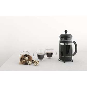 Bodum Java French Press Coffee and Tea Maker with SAN Plastic Shatterproof Carafe, 34 Ounce, Black