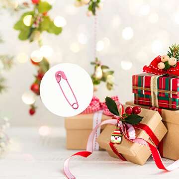 Mini Pink Safety Pins for Sewing and Crafting Projects