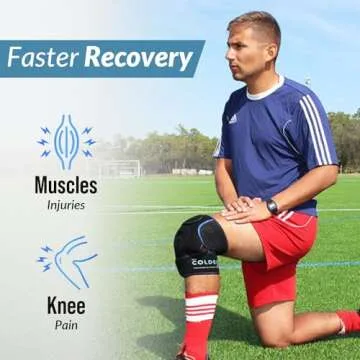 The Coldest Knee Ice Pack Wrap, Hot and Cold Therapy - Reusable Compression Best for Meniscus Tear, Injury Recovery, Bursitis Pain Recovery, Sprains, Swelling and Rheumatoid Arthritis