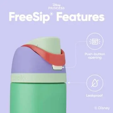 Owala Disney Princess FreeSip Water Bottle - 24 oz, BPA-Free