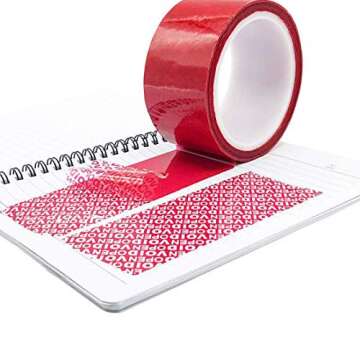 WELSTIK Red Tamper Evident Security Tape - 1.88 x 55 Yards