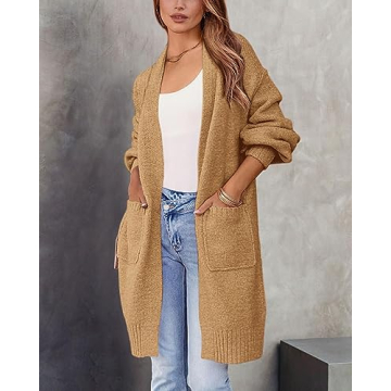 Stylish KIRUNDO Women's Oversized Cardigan with Pockets