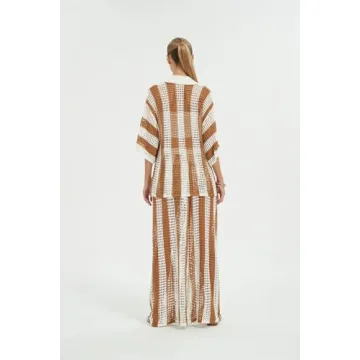 NIFTRIRY Women's Chic Two-Piece Crochet Cover Up Set