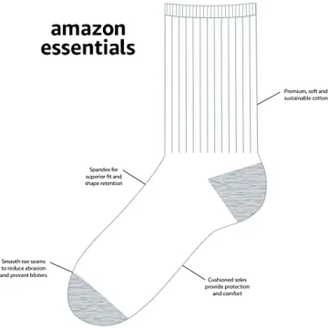 Kids' Cotton Crew Socks - 10 Pair Set, Black