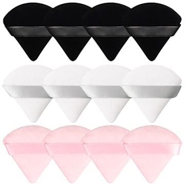 12 Triangle Powder Puffs for Makeup Precision and Value