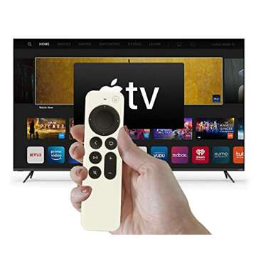 LEFXMOPHY White Cover Replacement for Apple TV Siri Remote 3rd Generation 2021-2024 New 4k Series 6 Generation 6th Gen Control, Silicone Skin Protector Glow Green in Dark with Lanyard, Easy to Find