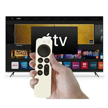 LEFXMOPHY White Cover Replacement for Apple TV Siri Remote 3rd Generation 2021-2024 New 4k Series 6 Generation 6th Gen Control, Silicone Skin Protector Glow Green in Dark with Lanyard, Easy to Find