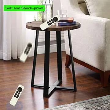 LEFXMOPHY White Cover Replacement for Apple TV Siri Remote 3rd Generation 2021-2024 New 4k Series 6 Generation 6th Gen Control, Silicone Skin Protector Glow Green in Dark with Lanyard, Easy to Find